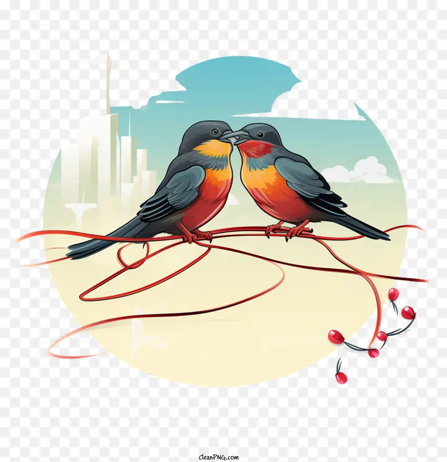 Pássaros Do Amor，Aves PNG
