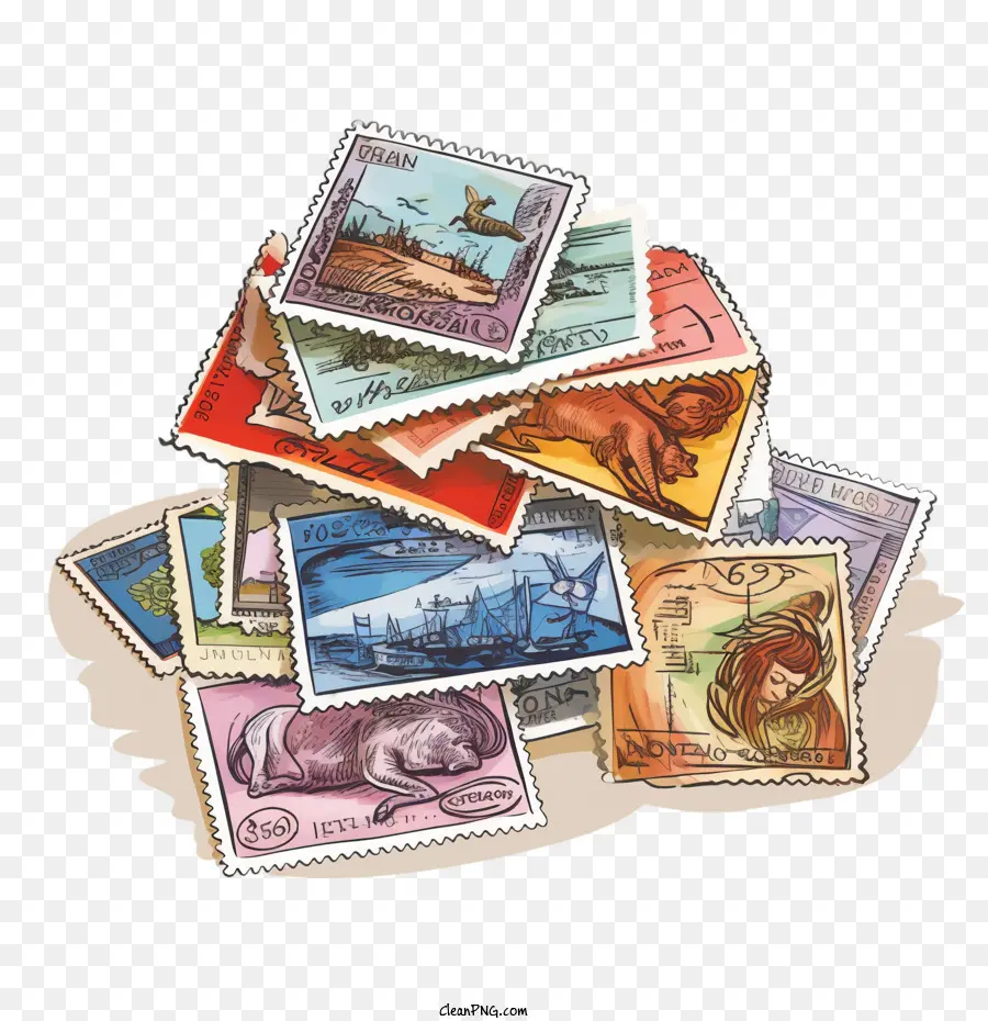 Dia Do Selo Postal，Animais PNG