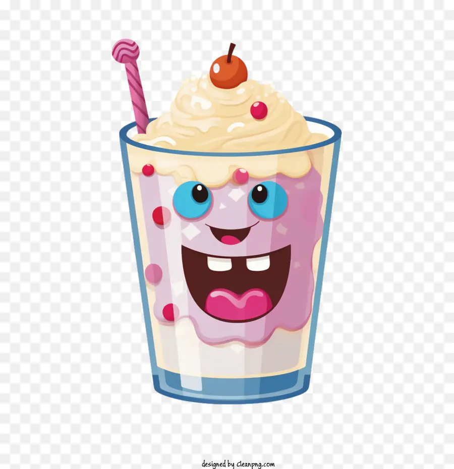 Milk Shake Fofo，Milk Shake De Desenho Animado PNG