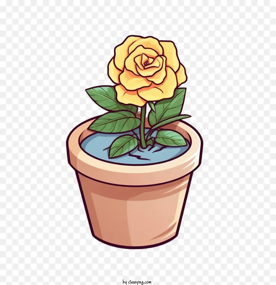 Rosa，Vaso De Flores PNG