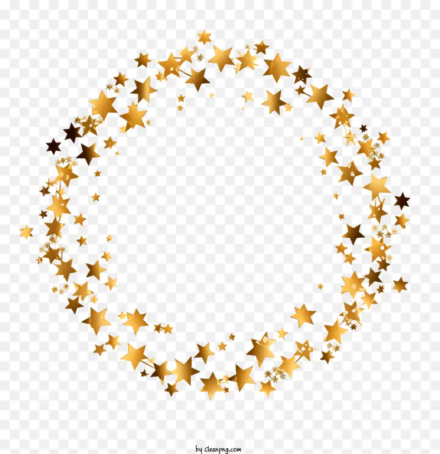 Estrelas De Ouro，Círculo PNG