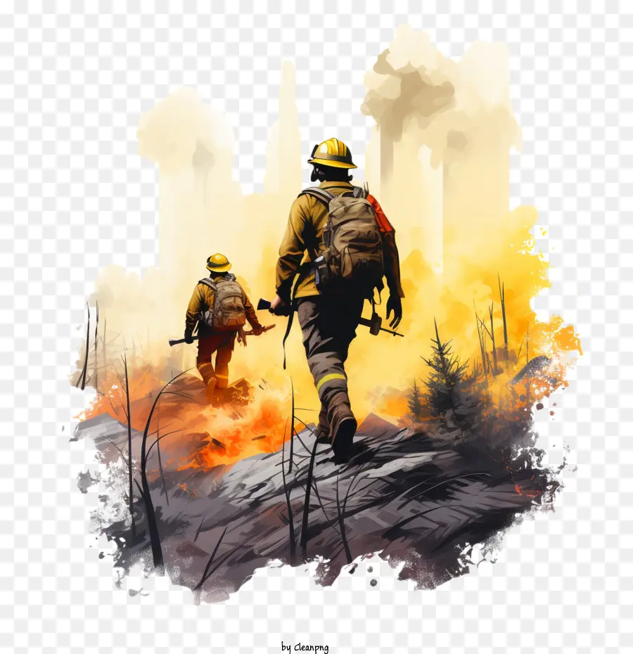 Dia De Bombeiro Da Wildland，Bombeiro PNG