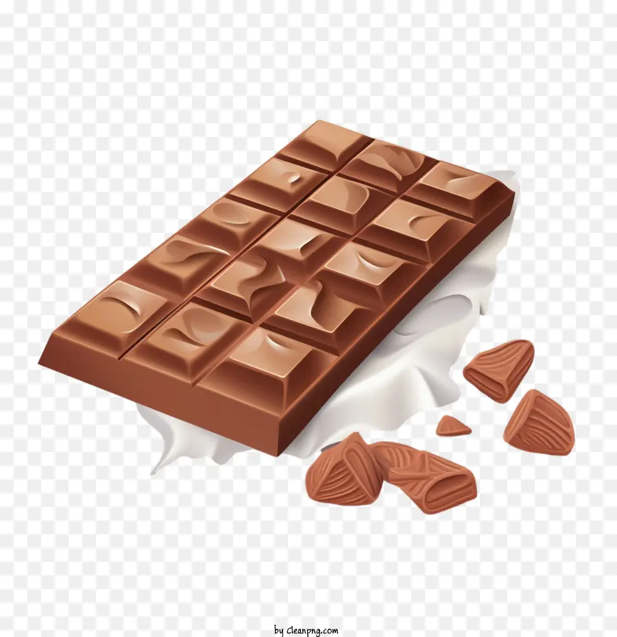 Barra De Chocolate，Chocolate Ao Leite PNG
