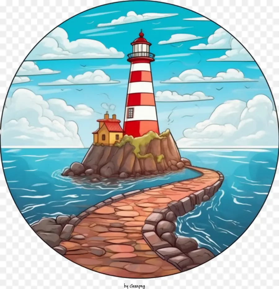 Lighthouse，Estrada De Pedra PNG
