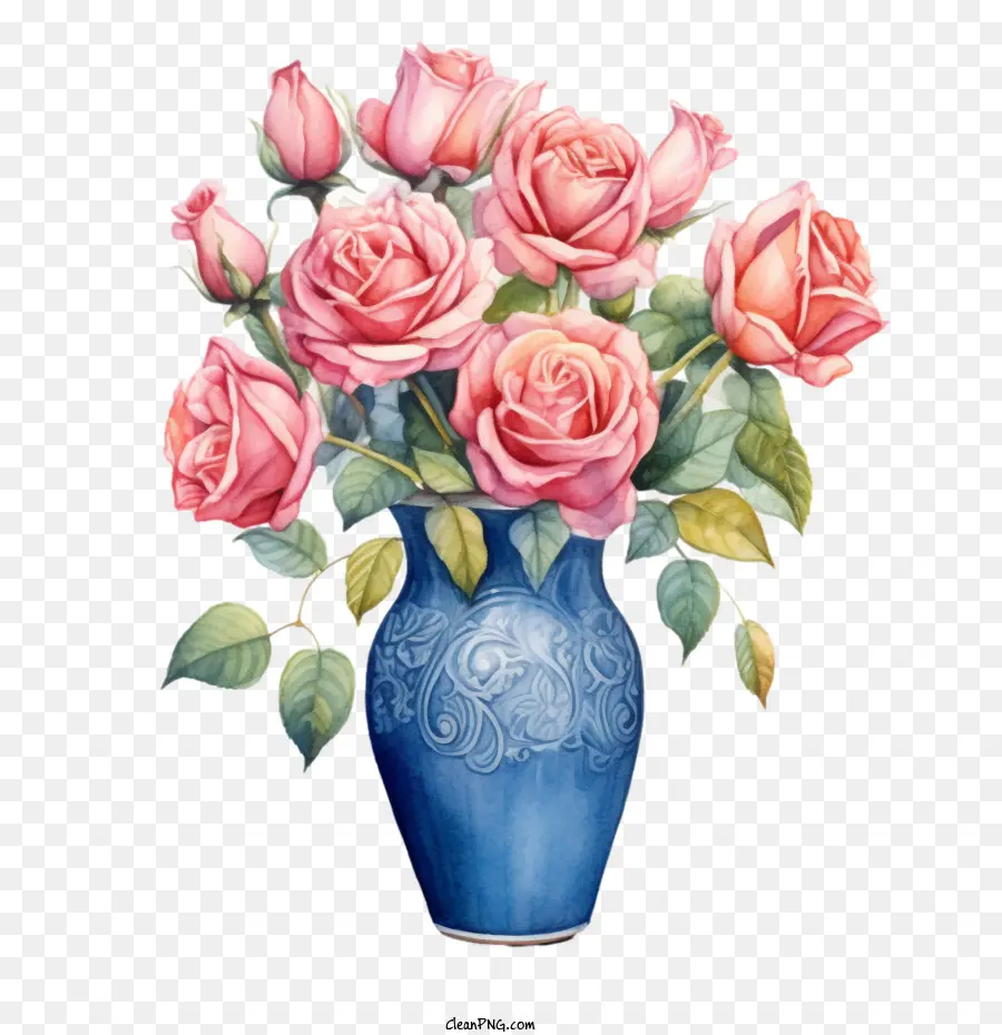 Rosa，Vaso PNG