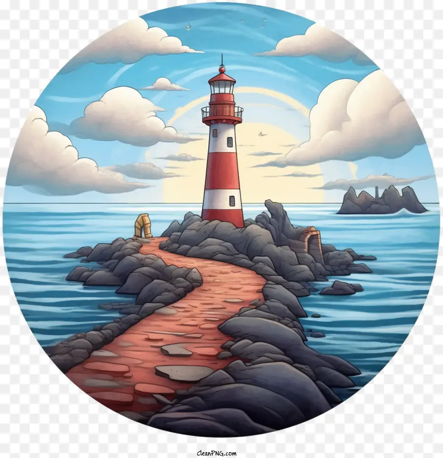 Lighthouse，Estrada De Pedra PNG