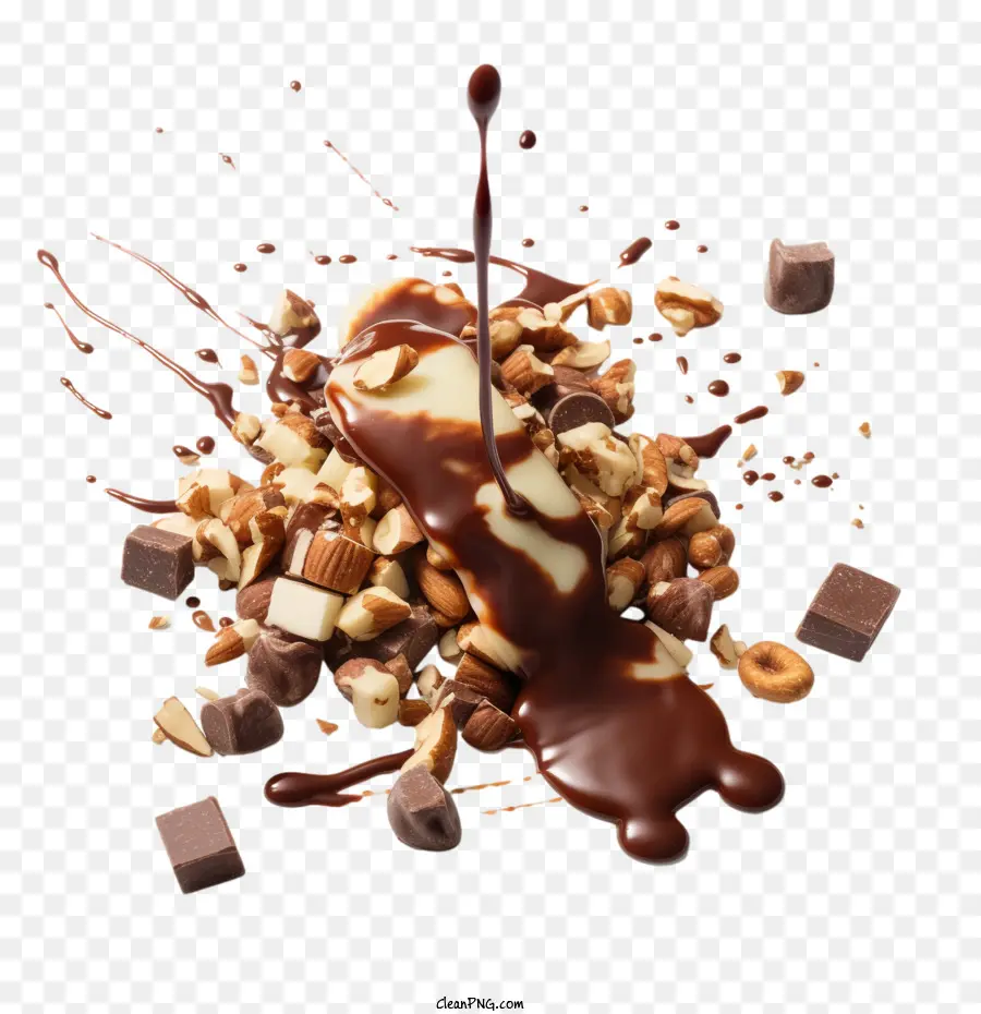 Calda De Chocolate，Chocolate Com Amêndoas Dia PNG