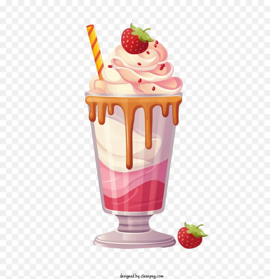 Milk Shake，Milk Shake De Morango PNG