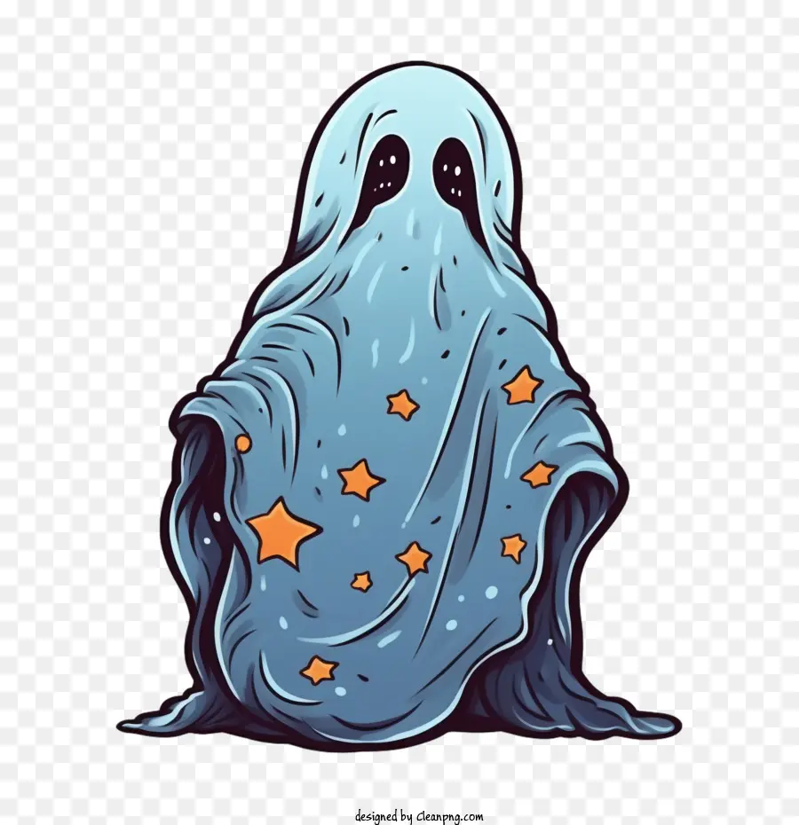 Fantasma，Fantasma Com Estrelas PNG