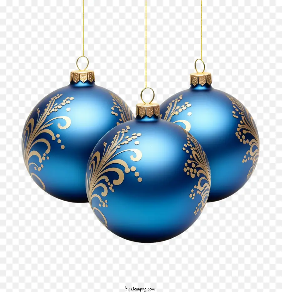 Bolas De Natal，Azul PNG