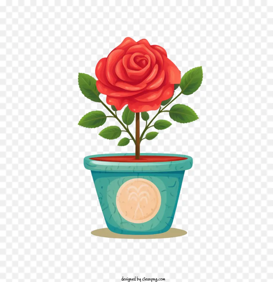 Rosa Vermelha，Planta De Vaso PNG