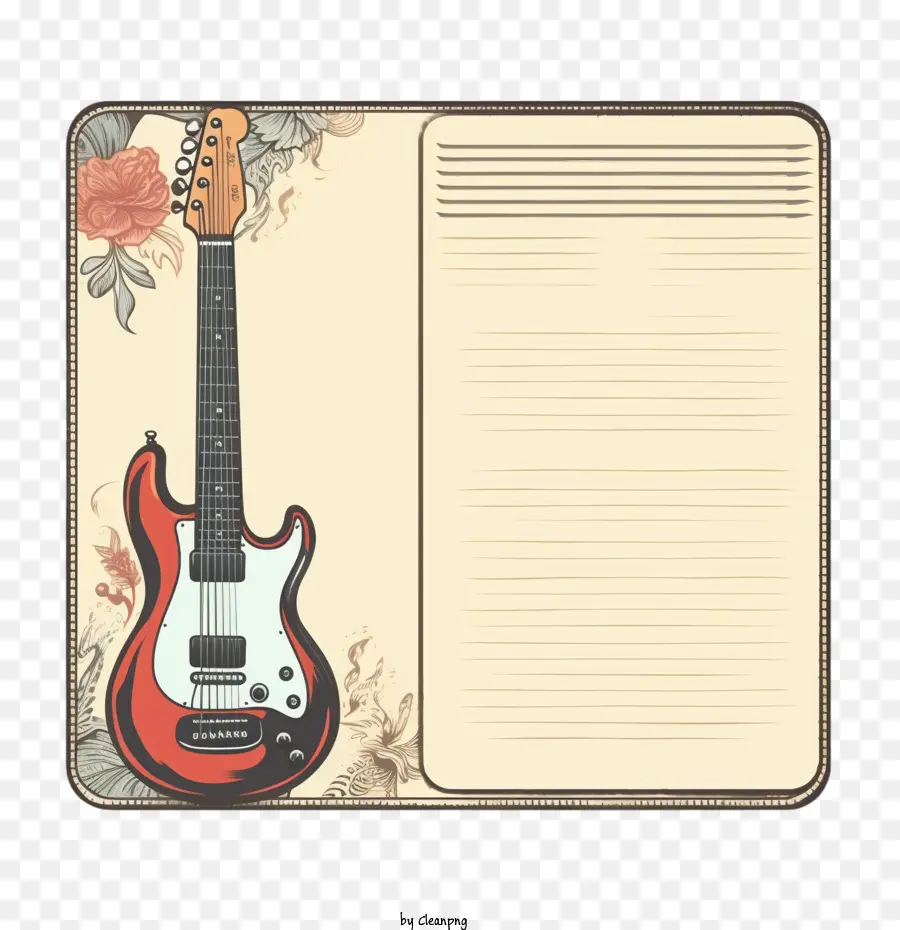 Modelo De Notas，Guitarra PNG