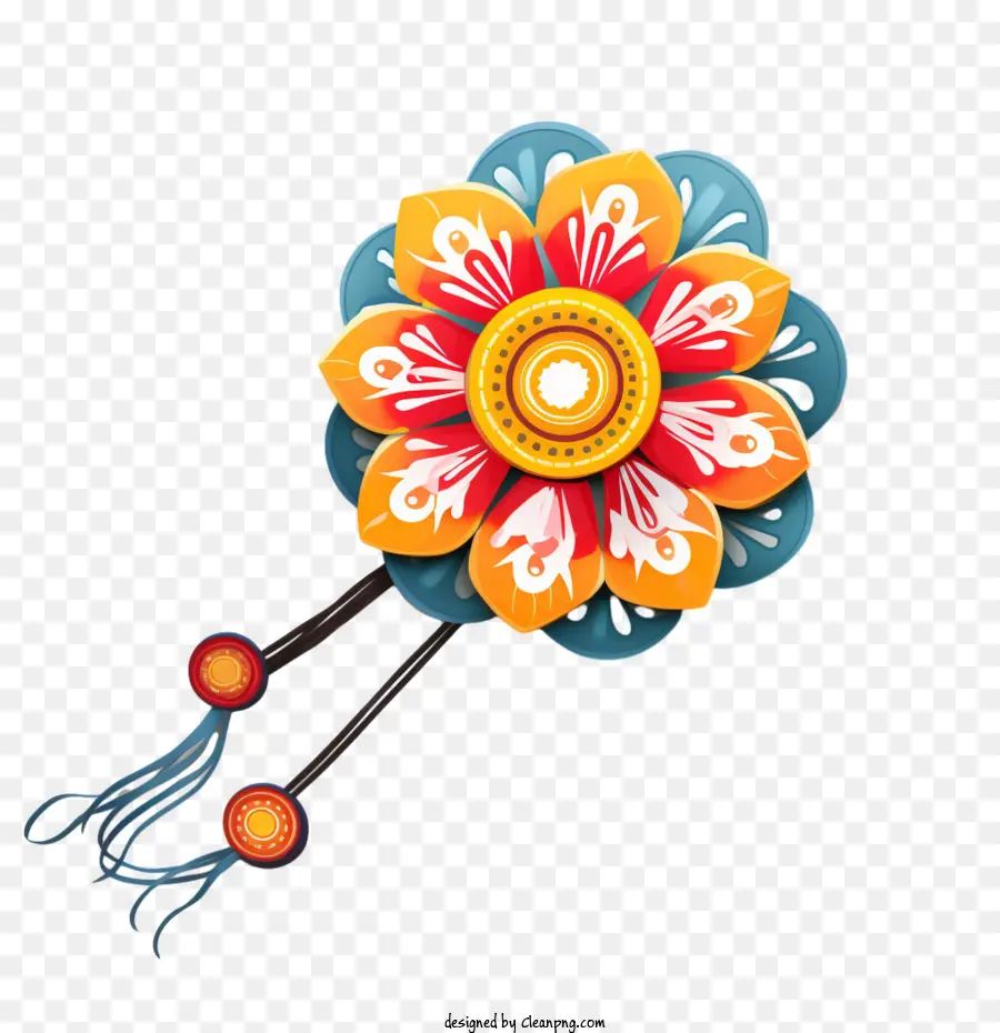 Raksha Bandhan，Decoração De Flores Coloridas PNG