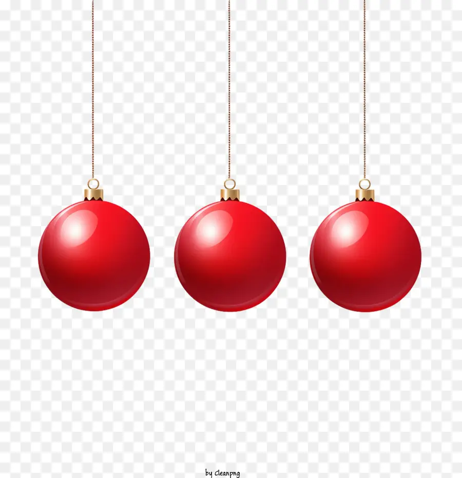 Bolas De Natal，Vermelho Ornamentos PNG