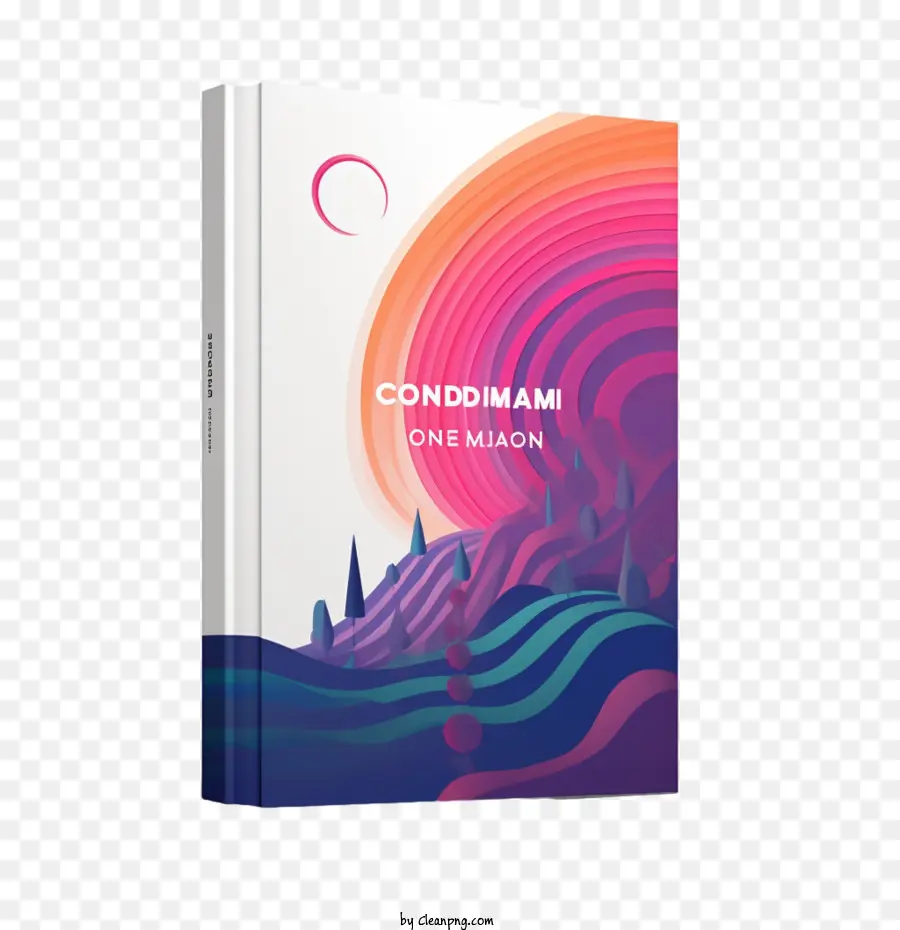 Modelo De Capa De Livro，Livro Com Capa Abstrata PNG