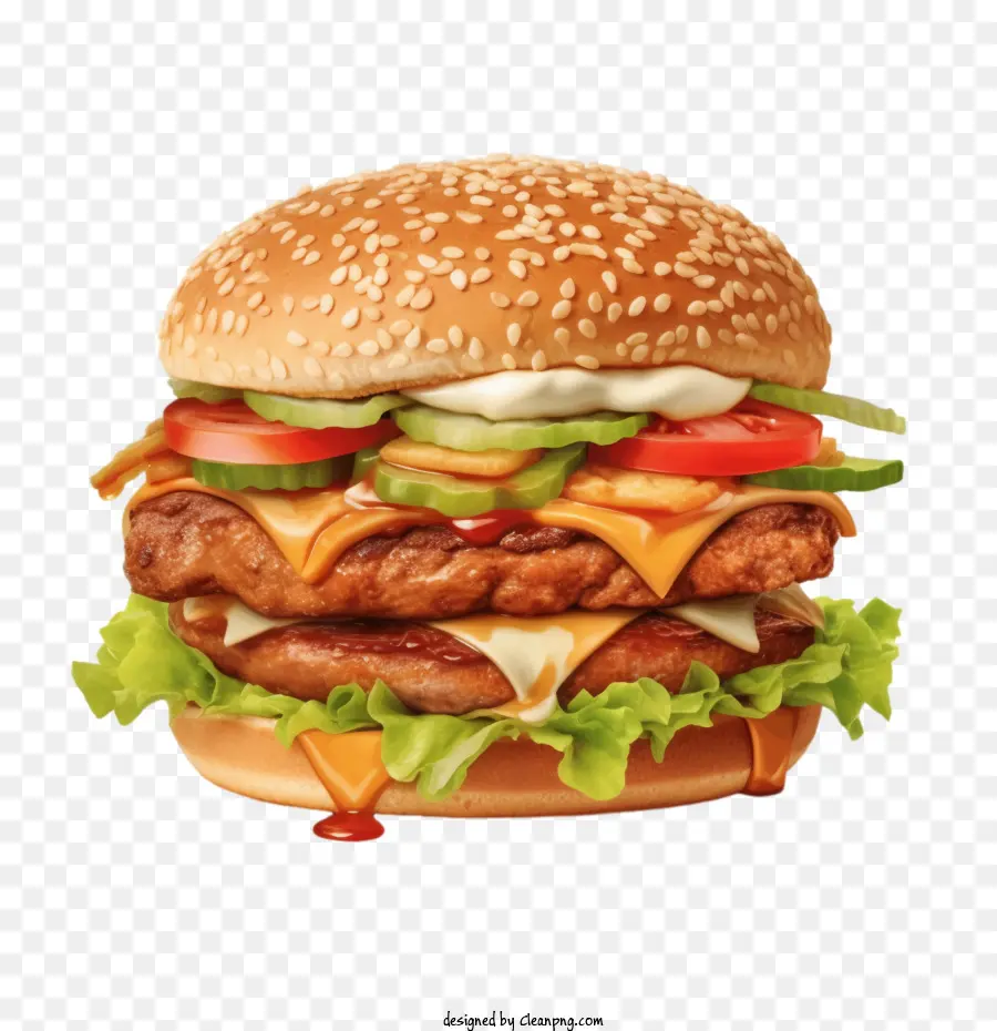 Hamburger，Sanduíche De Frango PNG