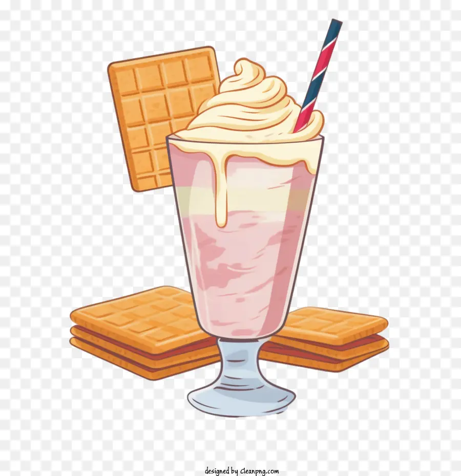 Milk Shake，Biscoito PNG