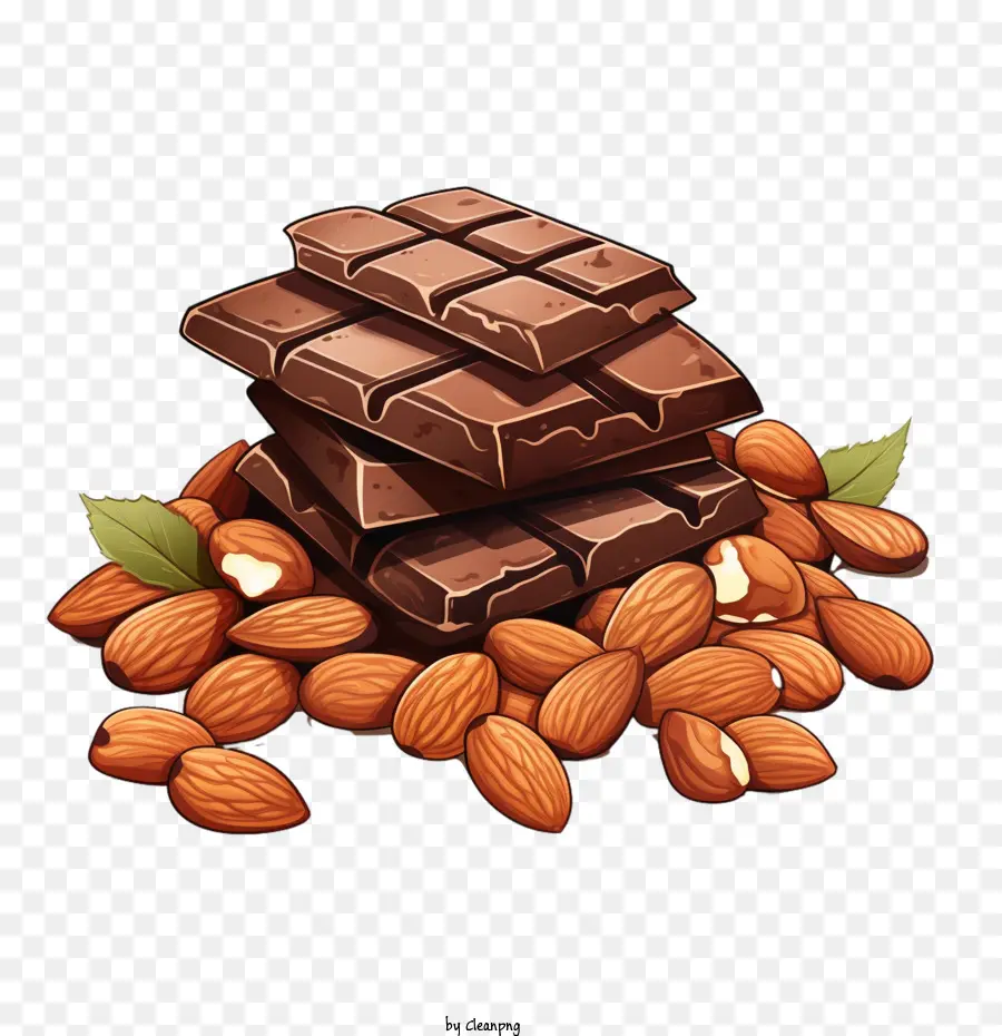 Chocolate Com Amêndoas Dia，Chocolate PNG