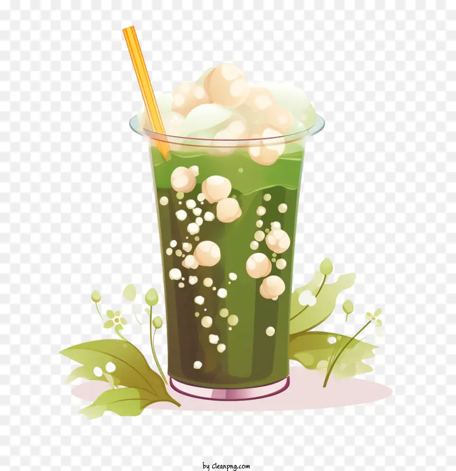 Chá De Bolha Matcha，Bebida PNG