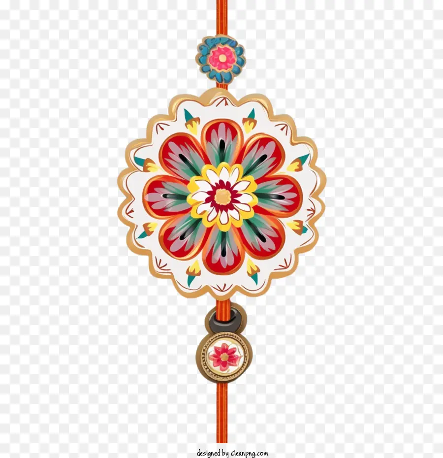 Raksha Bandhan，Ornamento Colorido PNG