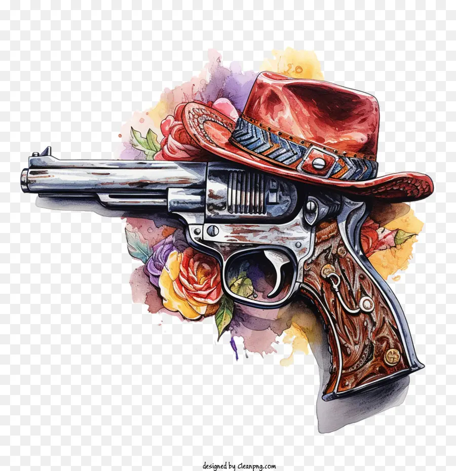 Chapéu De Cowboy，Gun PNG