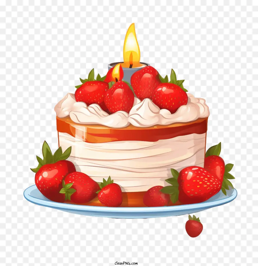 Bolo De Aniversário，Sobremesa PNG