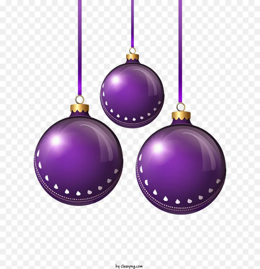 Bolas De Natal，Roxo PNG