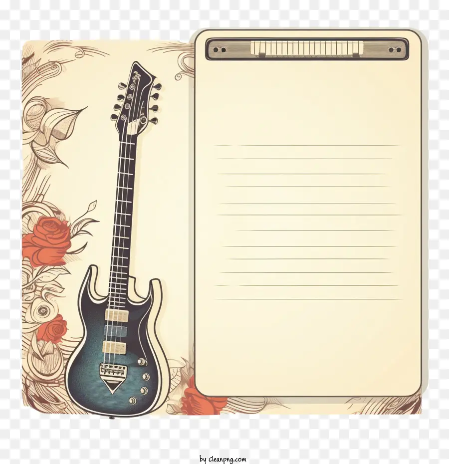 Modelo De Notas，Guitarra PNG