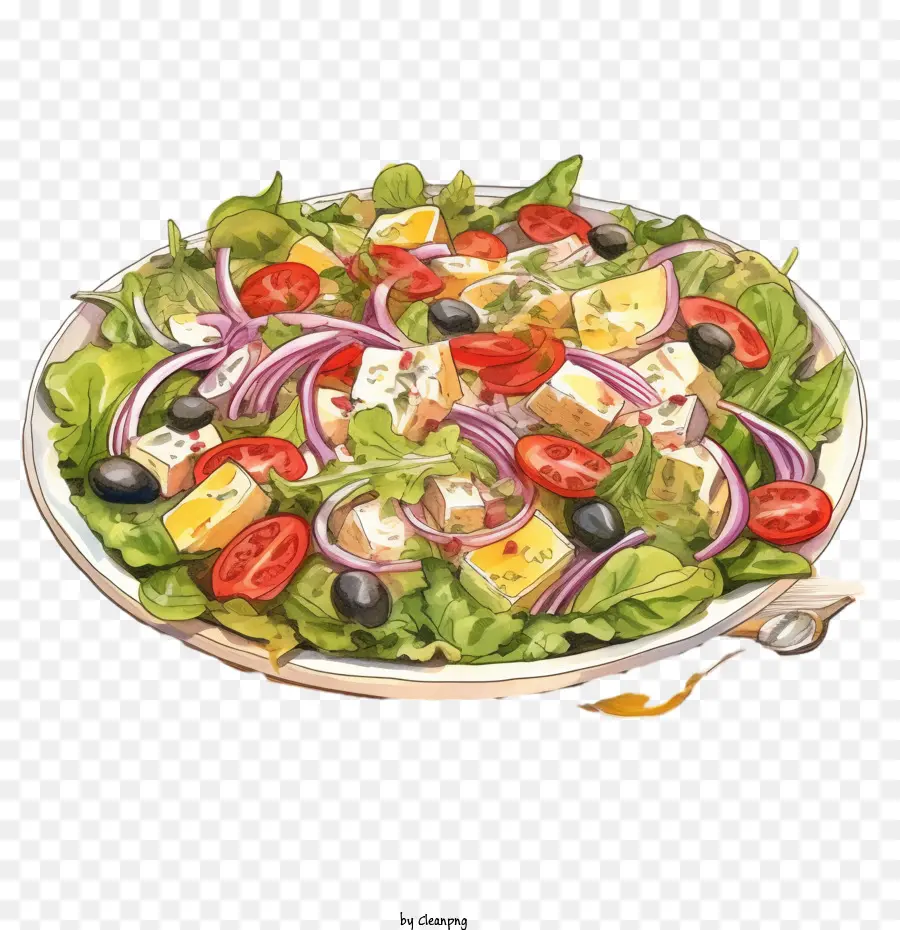 Salada，Queijo Feta PNG