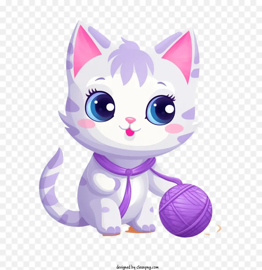 Gato Brincando Com Bola De Lã，Gatinho Fofo PNG