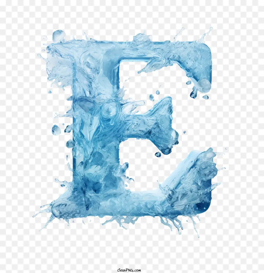 Letra E，água PNG