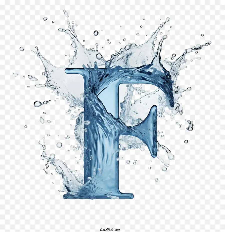 Letra F，água PNG