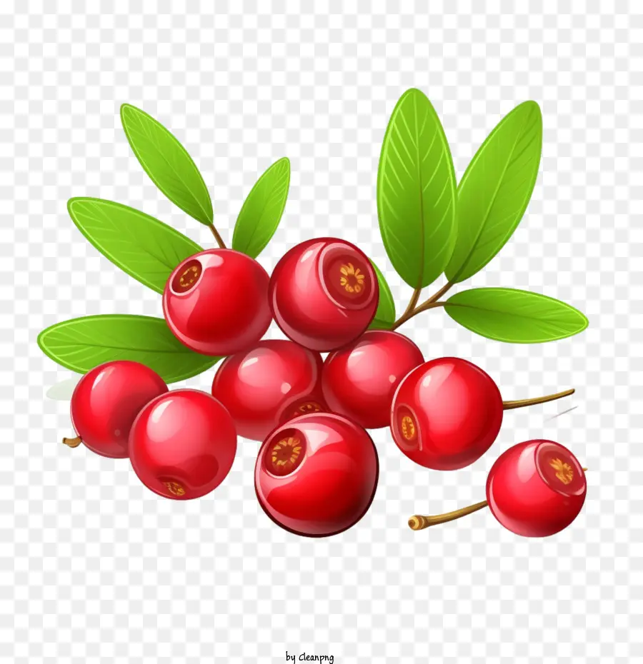 Cranberries Vermelhas，Bagas Vermelhas PNG