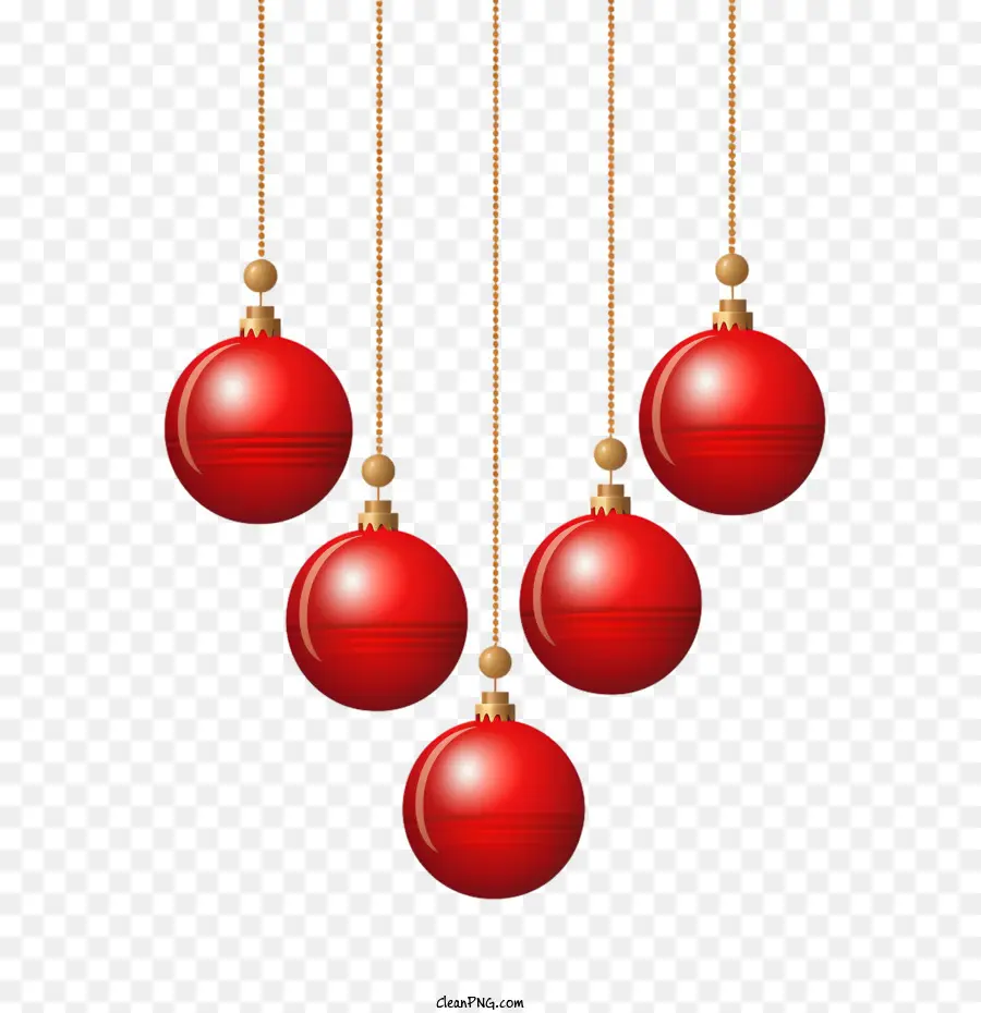 Bolas De Natal，Vermelho Ornamentos PNG