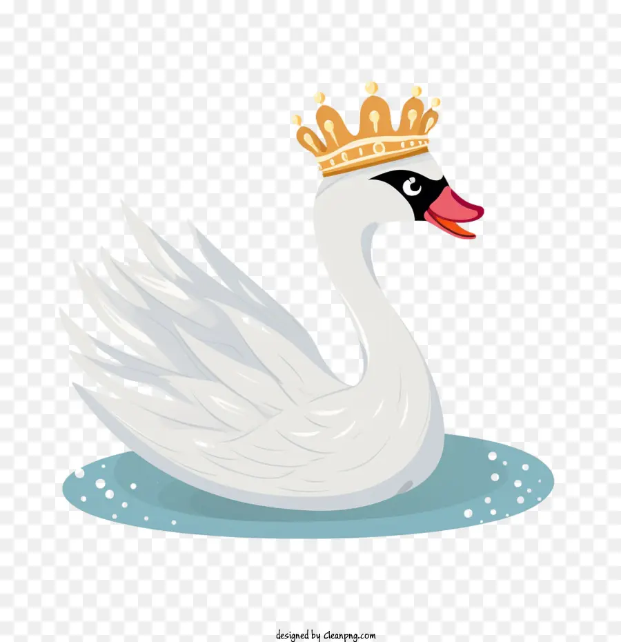 Cisne，Cisne Com Coroa PNG