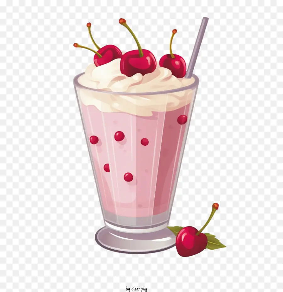 Milk Shake，Sobremesa De Cereja PNG