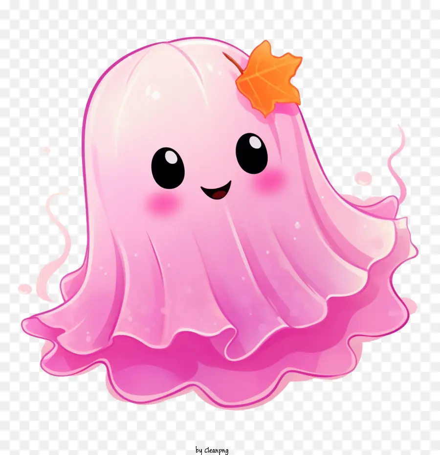 Halloween Ghost，Fantasma De Desenho Rosa PNG