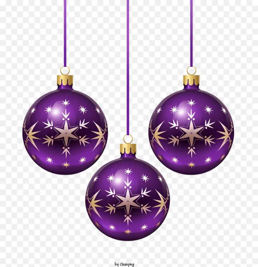 Bolas De Natal，Roxo PNG