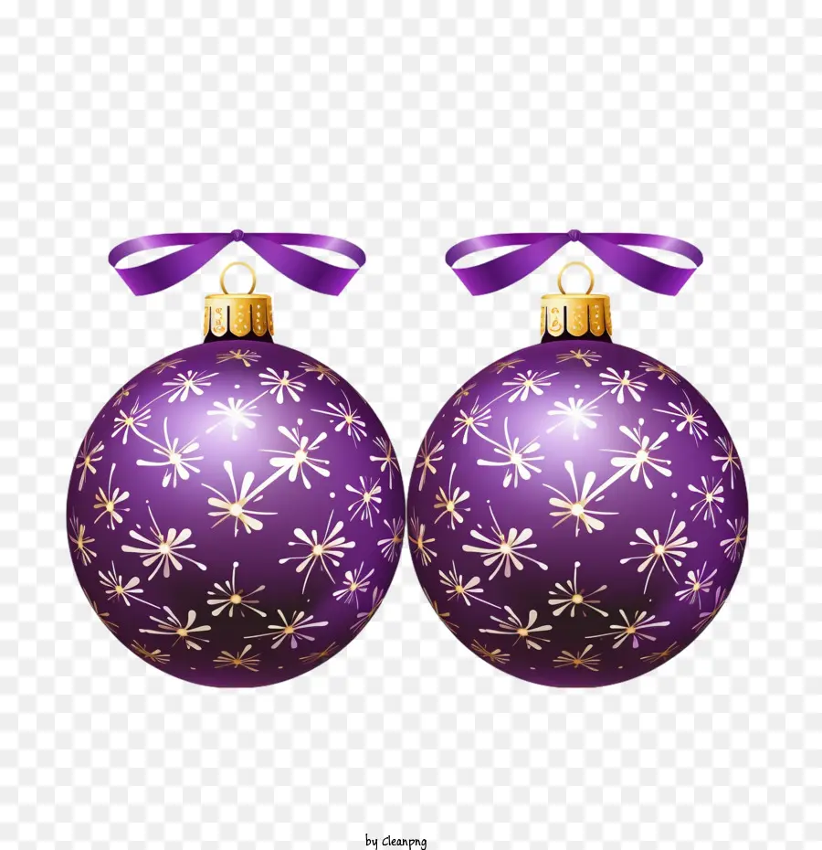 Bolas De Natal，Ornamento Roxo PNG