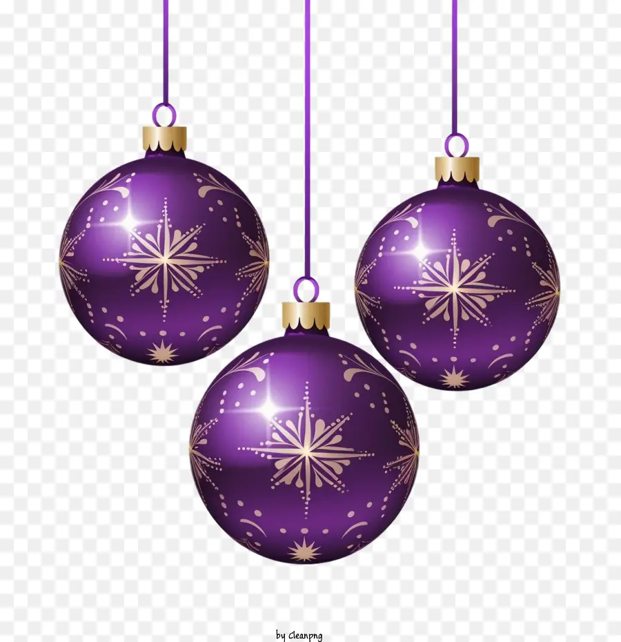 Bolas De Natal，Roxo PNG