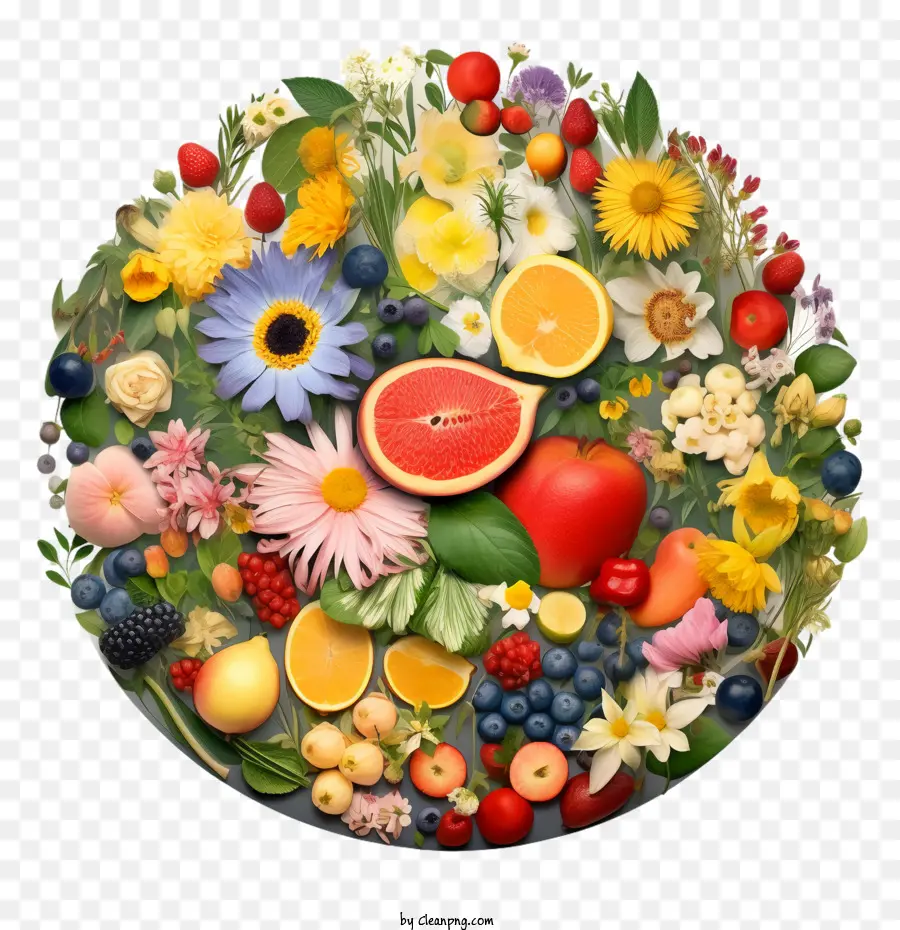 Dia Mundial Da Alimentação，Frutas E Flores PNG