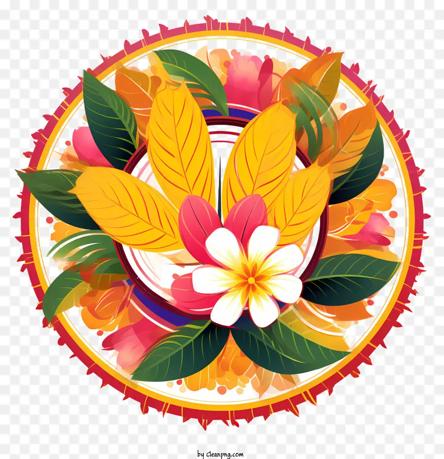 Onam，Mandala Floral PNG