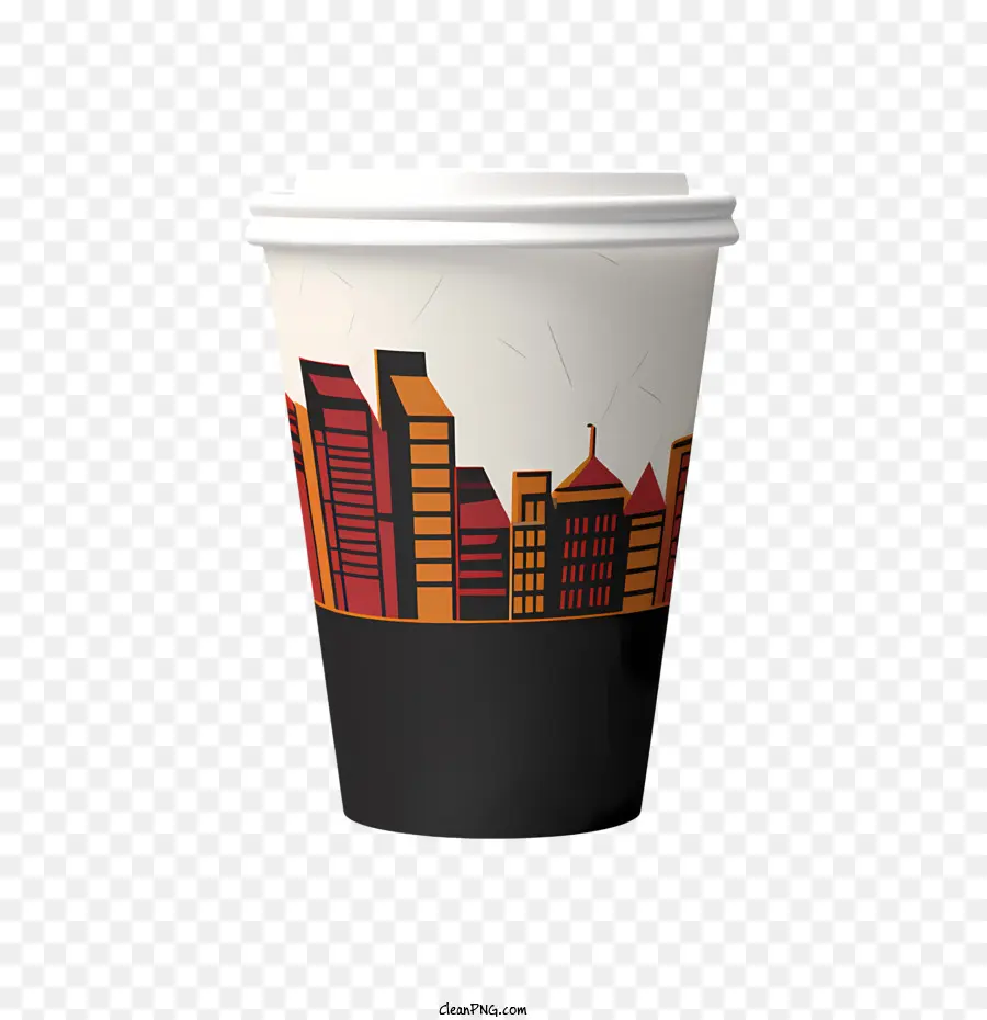 Xícara De Café De Papel，Horizonte PNG