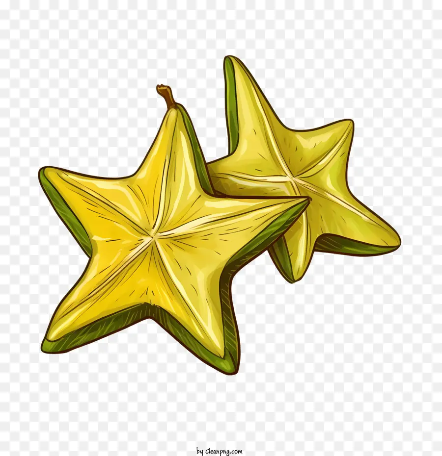 Carambola，Estrelas Do Mar Amarelo PNG