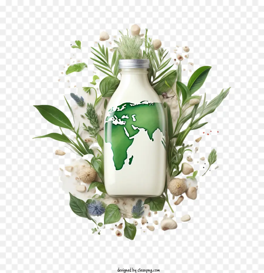 Dia Mundial Do Milk Plant，Verde PNG