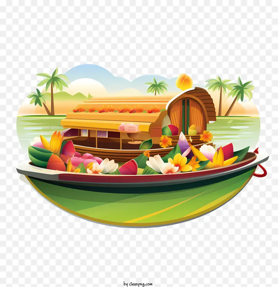 Barco Onam，Barco Decorativo PNG