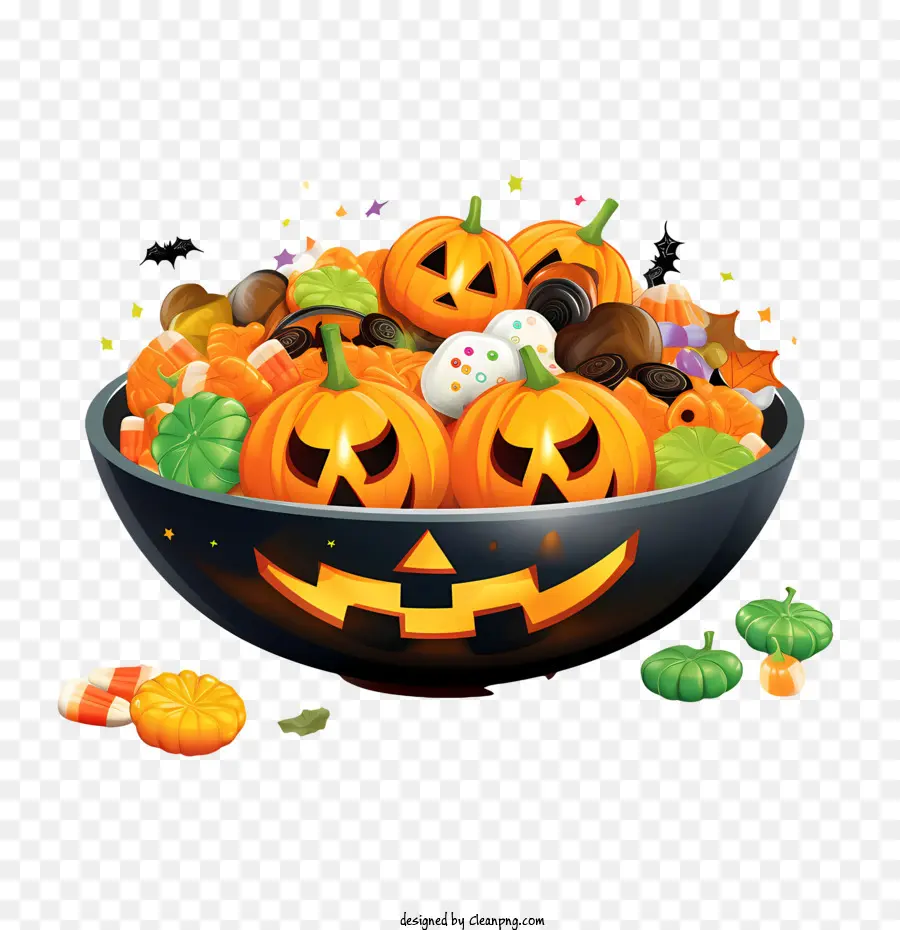 Tigela De Doces De Halloween，Doces De Halloween PNG