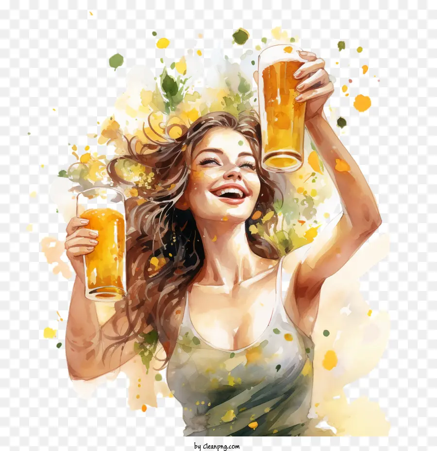 Dia Dos Amantes Da Cerveja，Mulher PNG