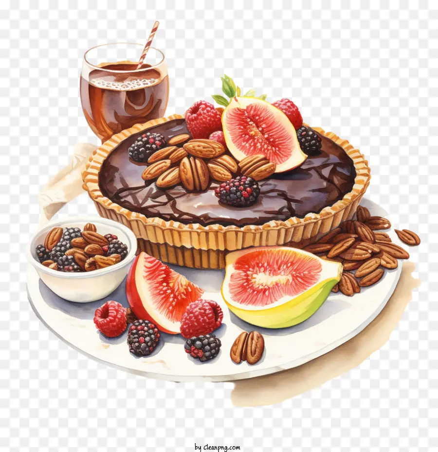 Dia Nacional Da Torta De Chocolate E Nozes，Torta De Frutas Vermelhas PNG