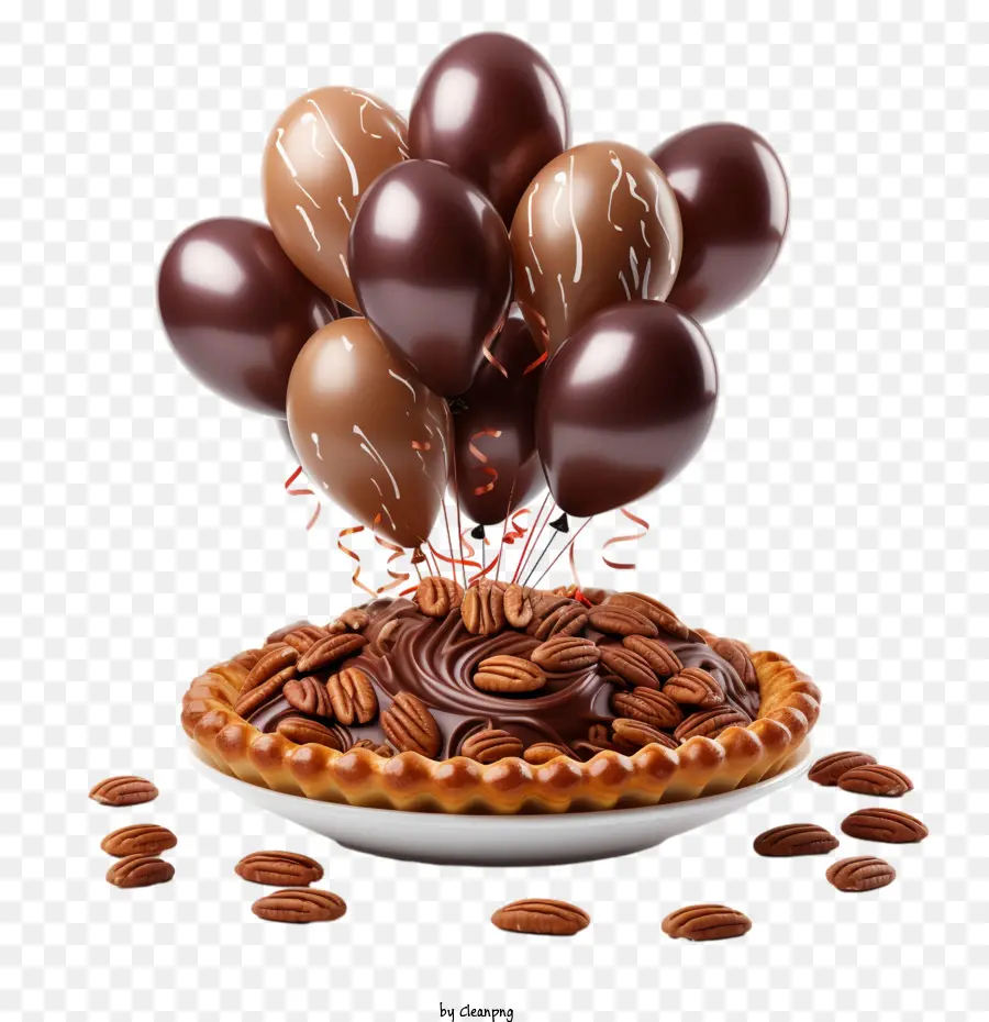 Dia Nacional Da Torta De Chocolate E Nozes，Balões De Chocolate PNG